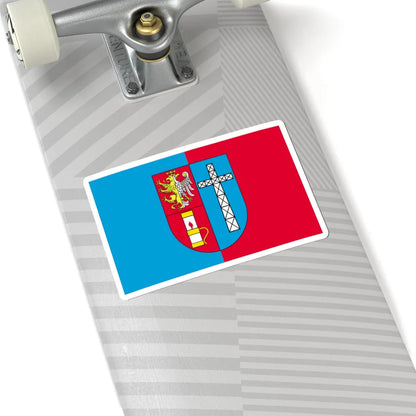 POL powiat krosnienski flag (Poland) STICKER Vinyl Kiss-Cut Decal - The Sticker Space