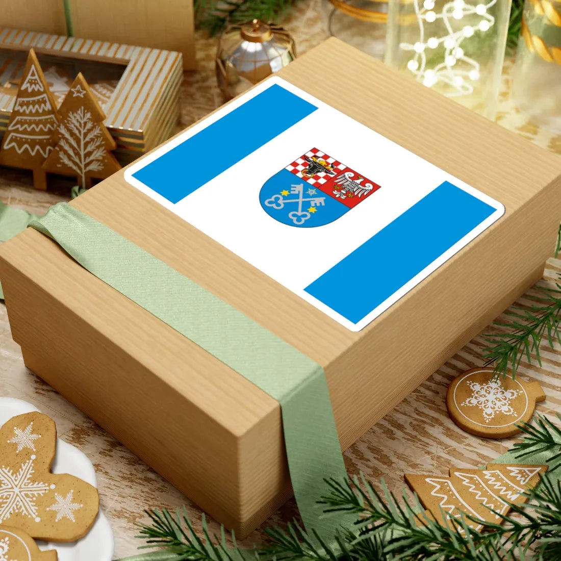 POL powiat krotoszynski flag (Poland) STICKER Vinyl Kiss-Cut Decal - The Sticker Space