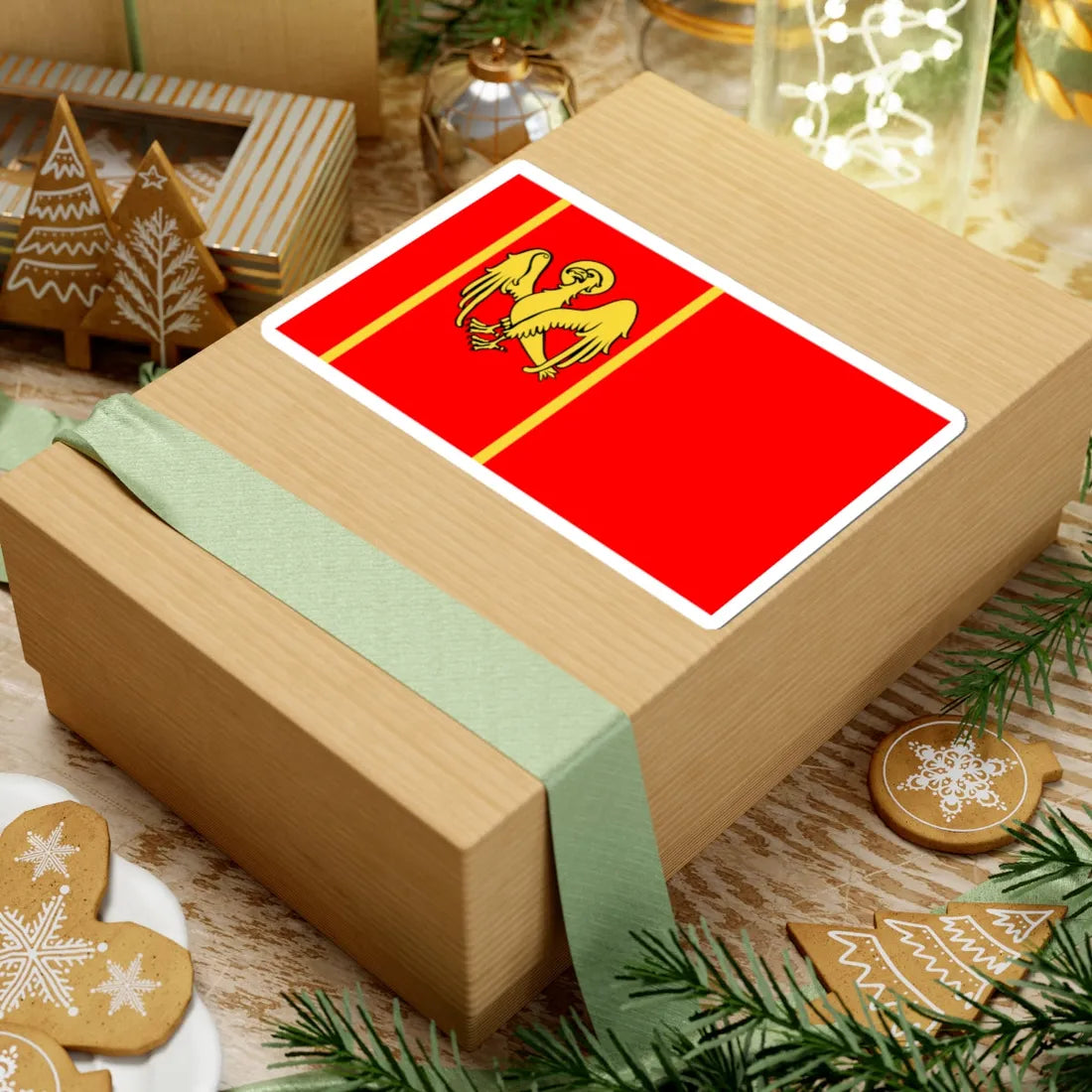 POL powiat kwidzynski flag (Poland) STICKER Vinyl Kiss-Cut Decal - The Sticker Space