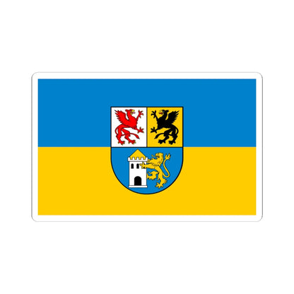 POL powiat leborski flag (Poland) STICKER Vinyl Kiss-Cut Decal 3 Inch White - The Sticker Space