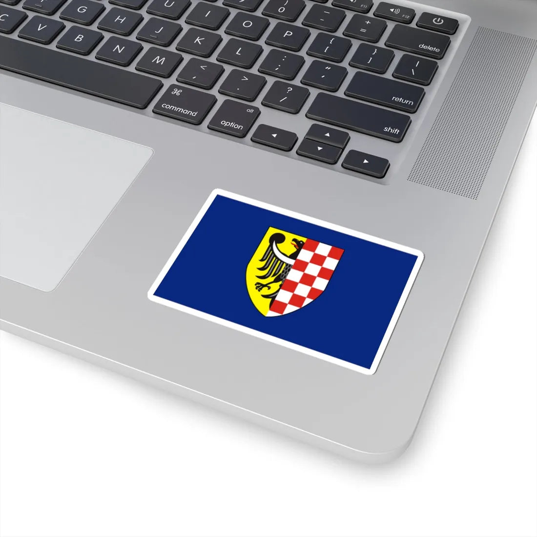 POL powiat legnicki flag (Poland) STICKER Vinyl Kiss-Cut Decal - The Sticker Space