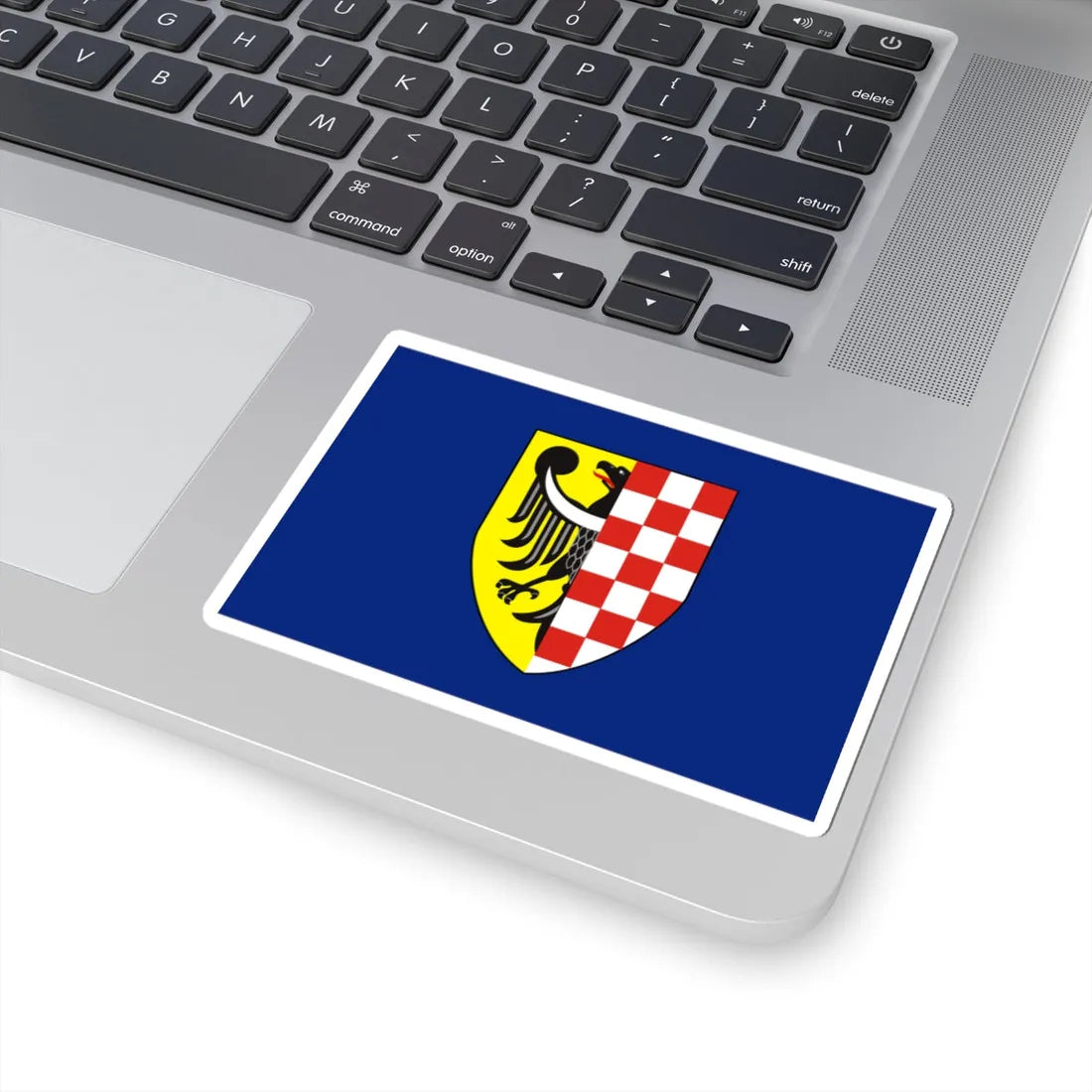 POL powiat legnicki flag (Poland) STICKER Vinyl Kiss-Cut Decal - The Sticker Space