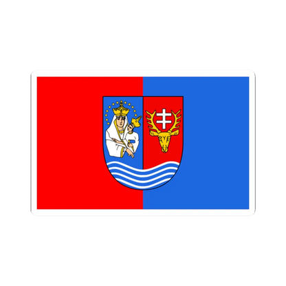 POL powiat lezajski flag (Poland) STICKER Vinyl Kiss-Cut Decal 2 Inch White - The Sticker Space