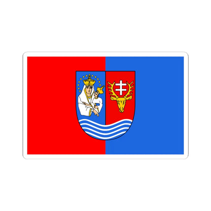 POL powiat lezajski flag (Poland) STICKER Vinyl Kiss-Cut Decal 3 Inch White - The Sticker Space