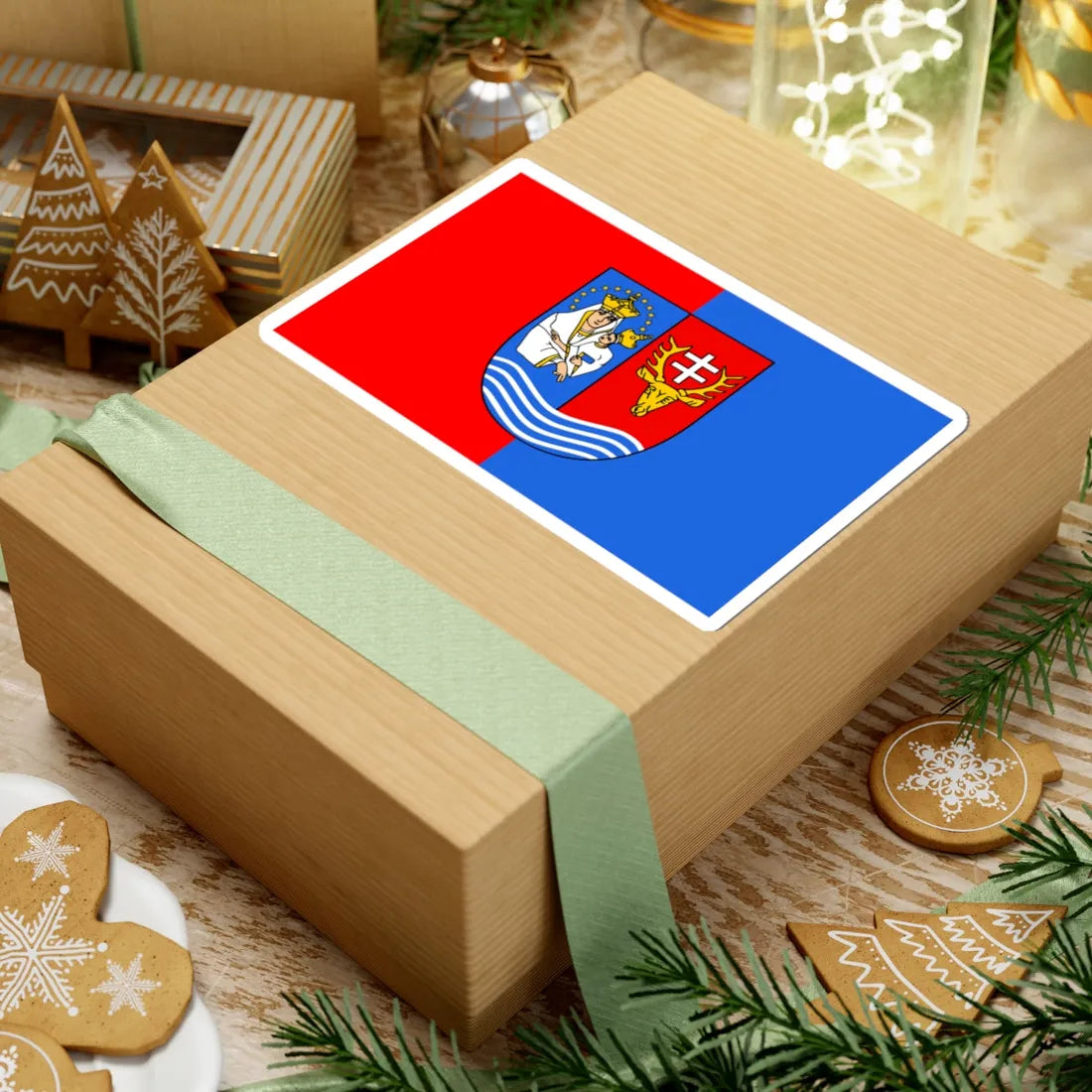 POL powiat lezajski flag (Poland) STICKER Vinyl Kiss-Cut Decal - The Sticker Space