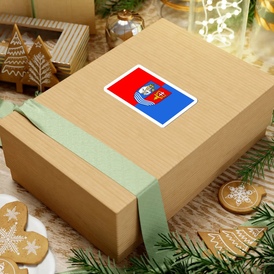 POL powiat lezajski flag (Poland) STICKER Vinyl Kiss-Cut Decal - The Sticker Space