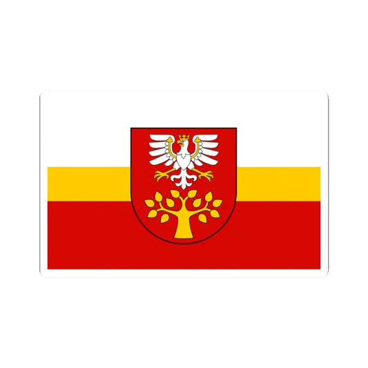 POL powiat limanowski flag (Poland) STICKER Vinyl Kiss-Cut Decal 2 Inch White - The Sticker Space