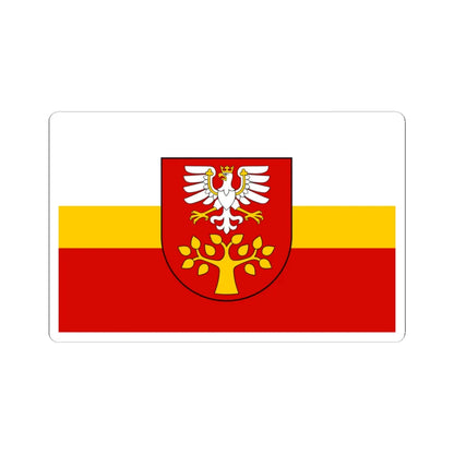 POL powiat limanowski flag (Poland) STICKER Vinyl Kiss-Cut Decal 3 Inch White - The Sticker Space
