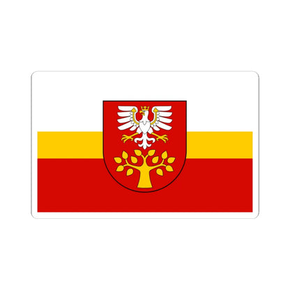 POL powiat limanowski flag (Poland) STICKER Vinyl Kiss-Cut Decal 4 Inch White - The Sticker Space