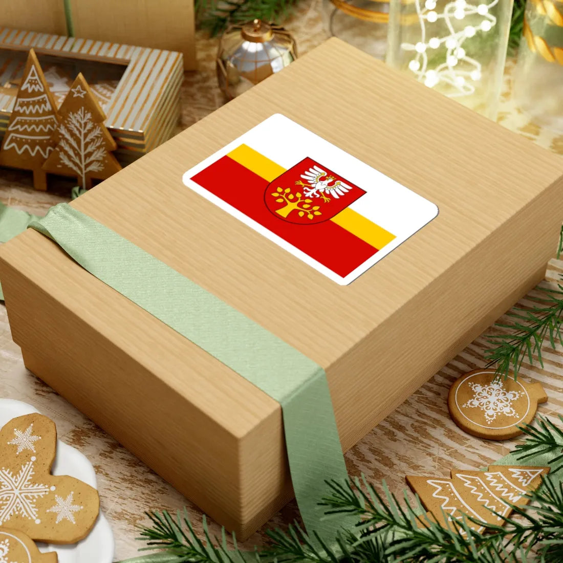 POL powiat limanowski flag (Poland) STICKER Vinyl Kiss-Cut Decal - The Sticker Space