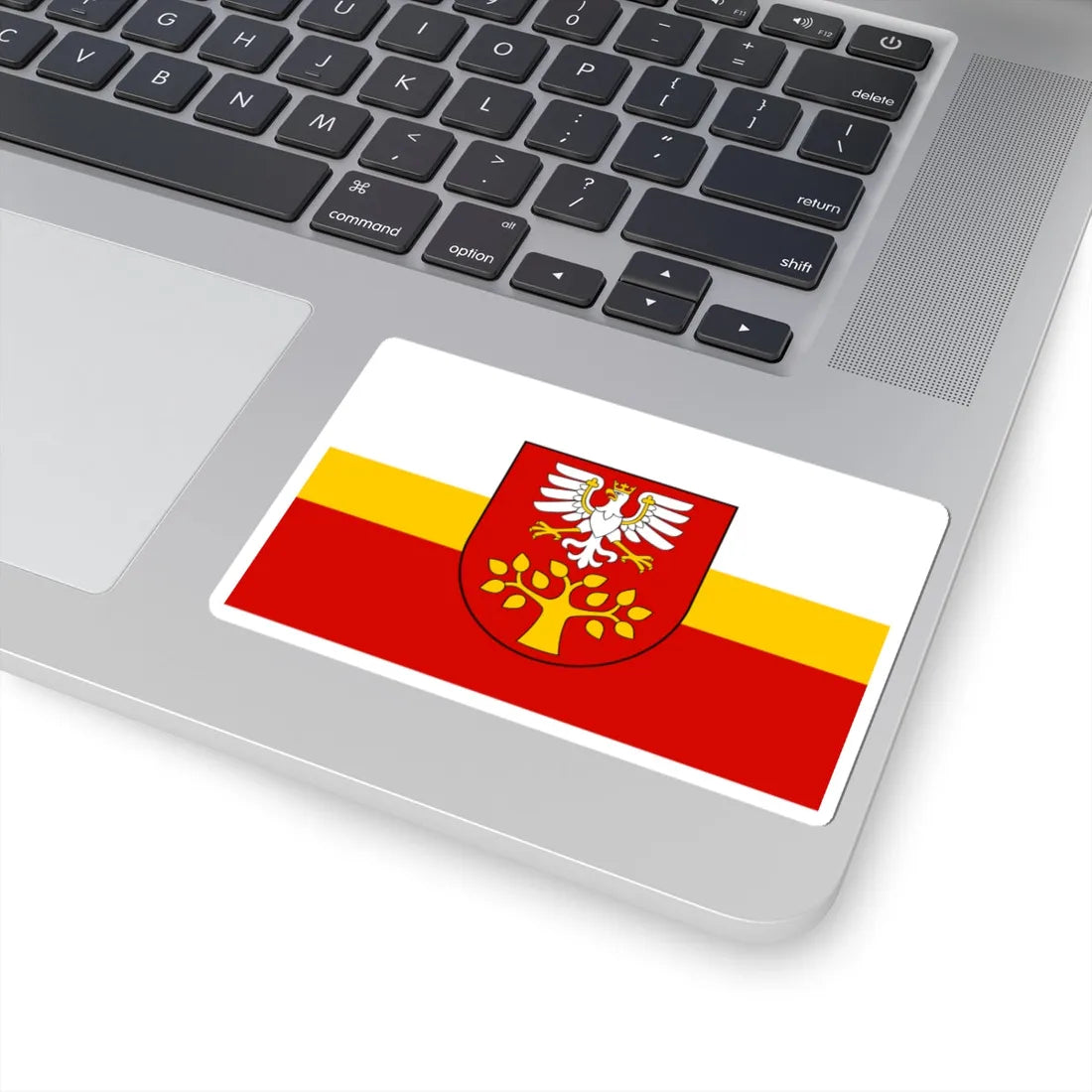 POL powiat limanowski flag (Poland) STICKER Vinyl Kiss-Cut Decal - The Sticker Space
