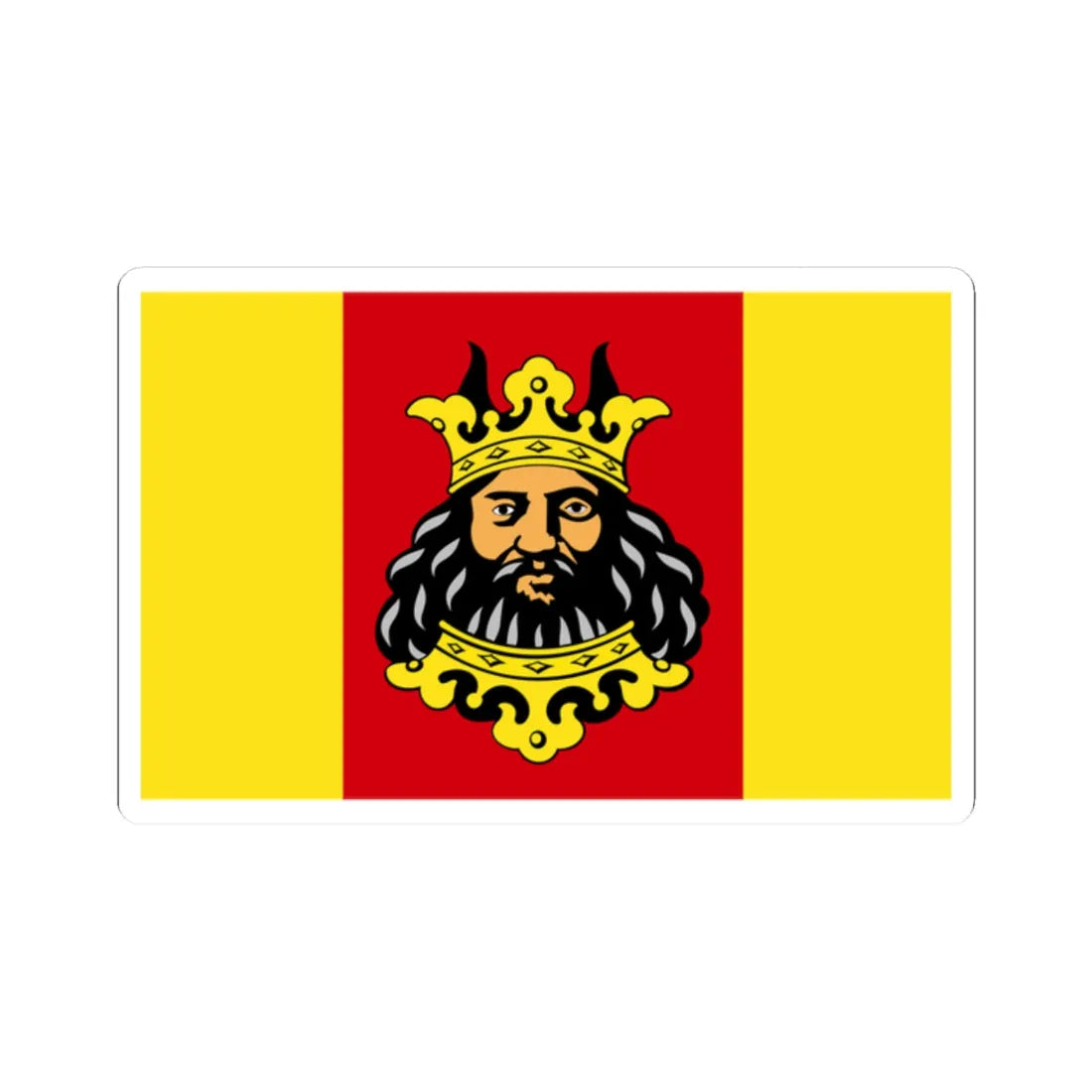 POL powiat lipnowski flag (Poland) STICKER Vinyl Kiss-Cut Decal 2 Inch White - The Sticker Space