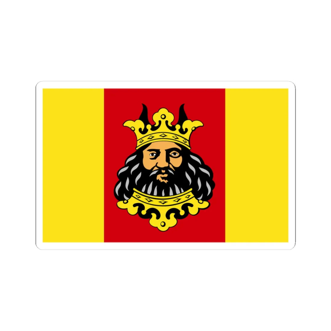 POL powiat lipnowski flag (Poland) STICKER Vinyl Kiss-Cut Decal 3 Inch White - The Sticker Space