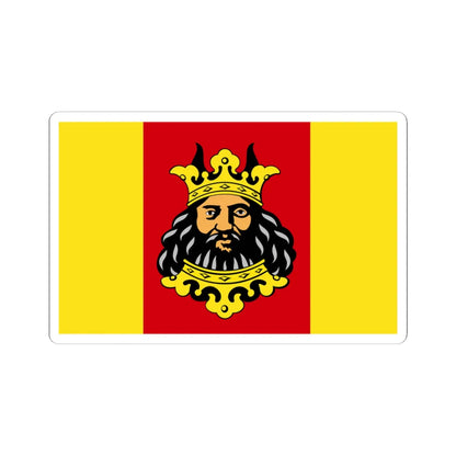 POL powiat lipnowski flag (Poland) STICKER Vinyl Kiss-Cut Decal 4 Inch White - The Sticker Space