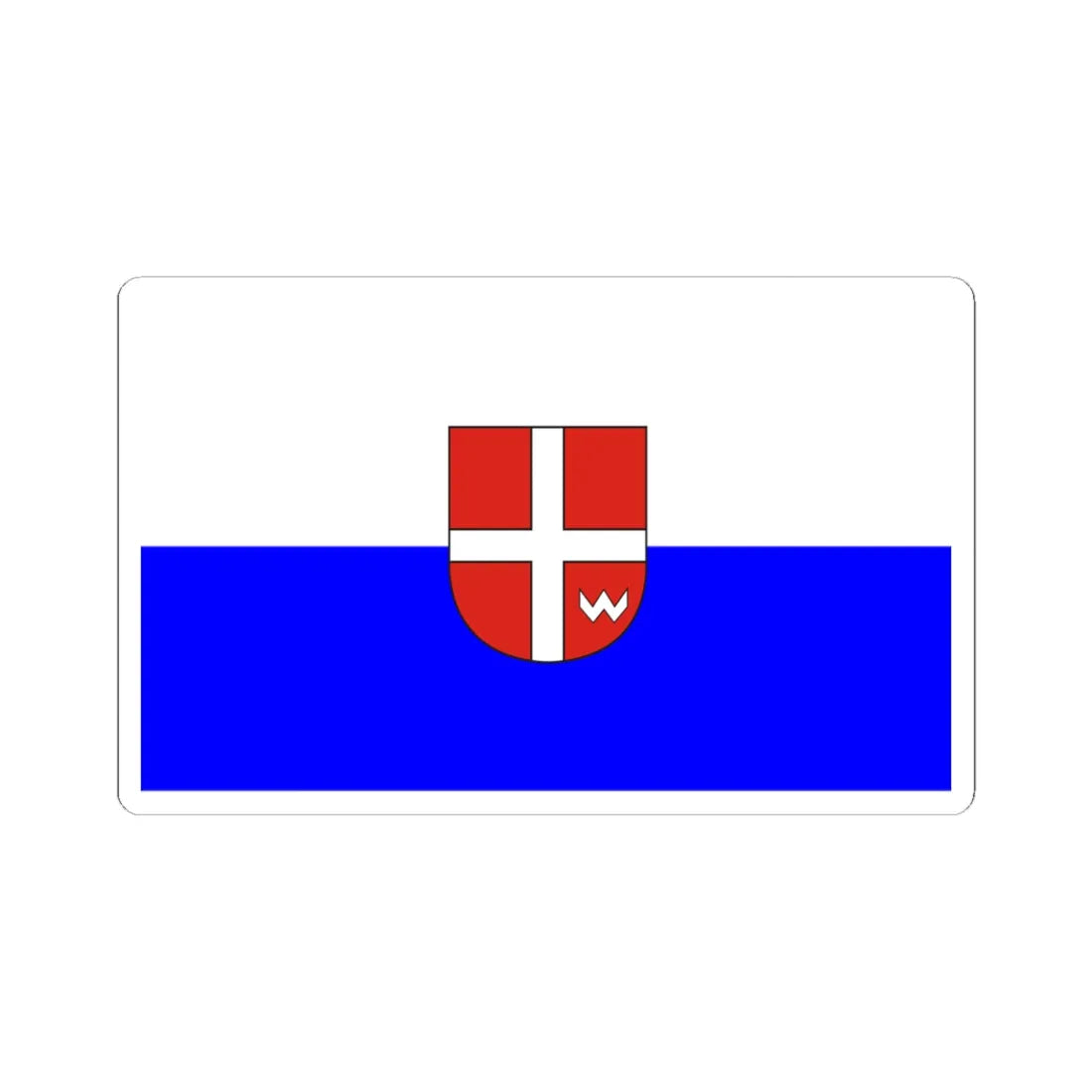 POL powiat lipski flag (Poland) STICKER Vinyl Kiss-Cut Decal 4 Inch White - The Sticker Space