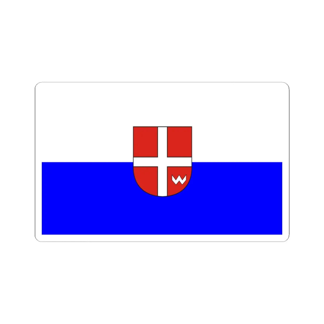 POL powiat lipski flag (Poland) STICKER Vinyl Kiss-Cut Decal 6 Inch White - The Sticker Space