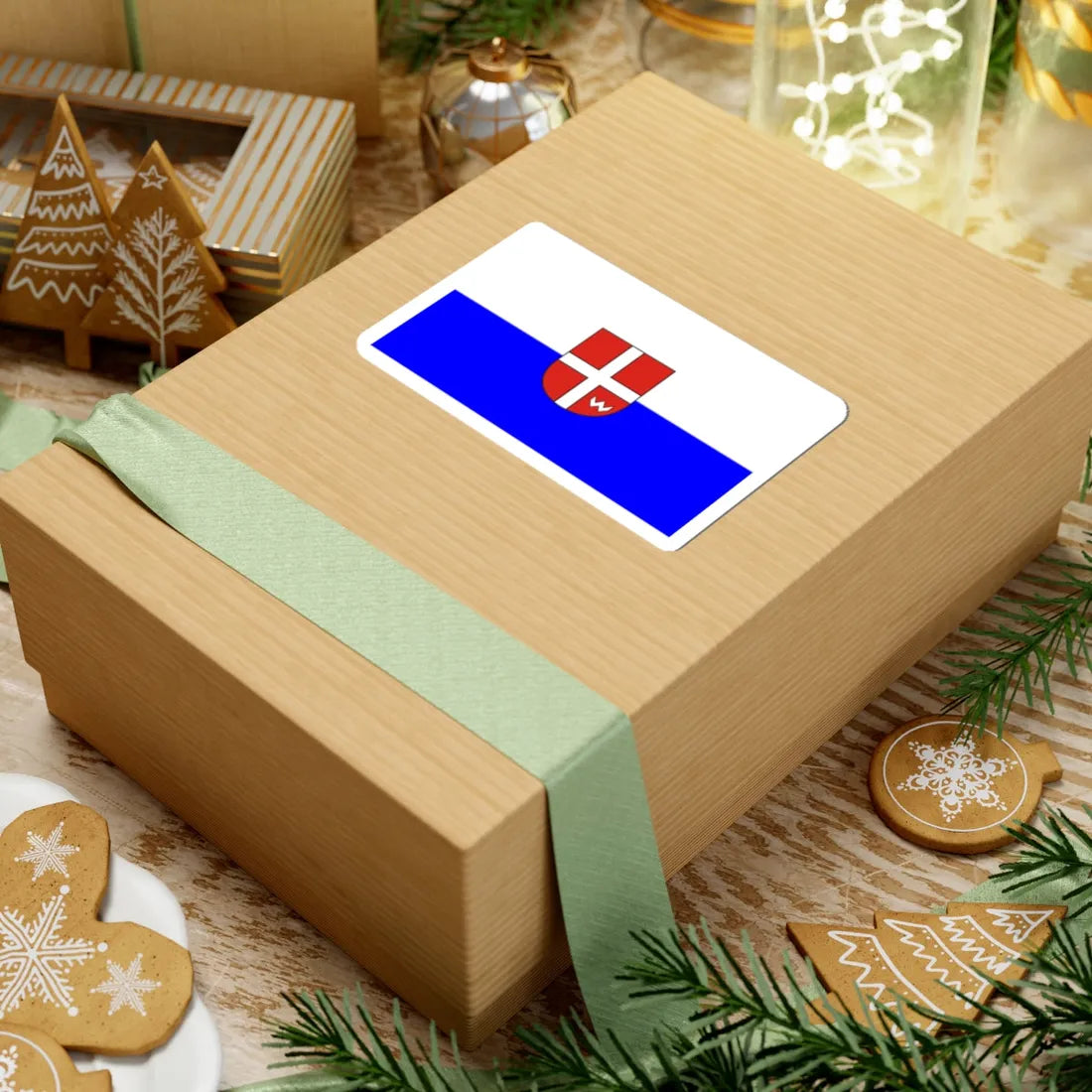 POL powiat lipski flag (Poland) STICKER Vinyl Kiss-Cut Decal - The Sticker Space