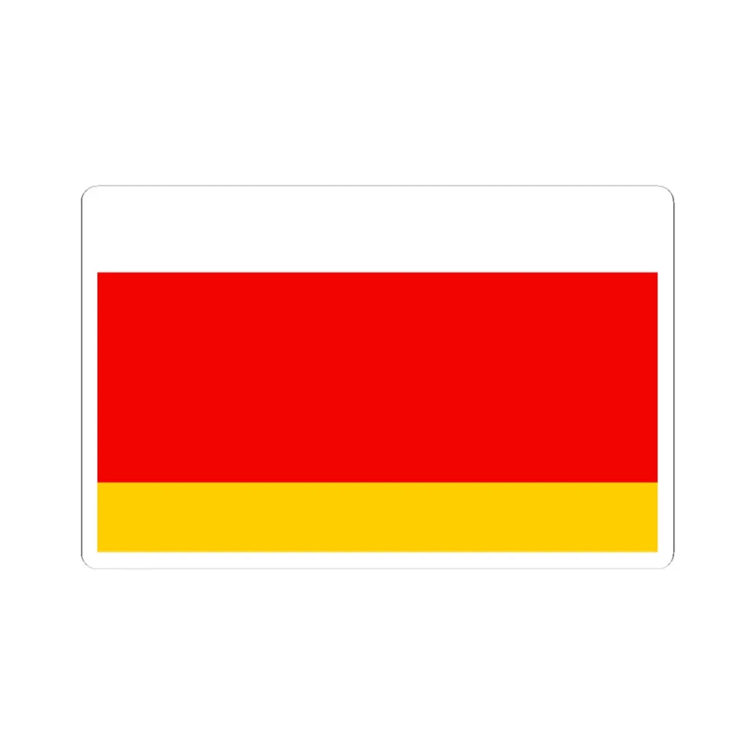 POL powiat lubaczowski flag (Poland) STICKER Vinyl Kiss-Cut Decal 3 Inch White - The Sticker Space