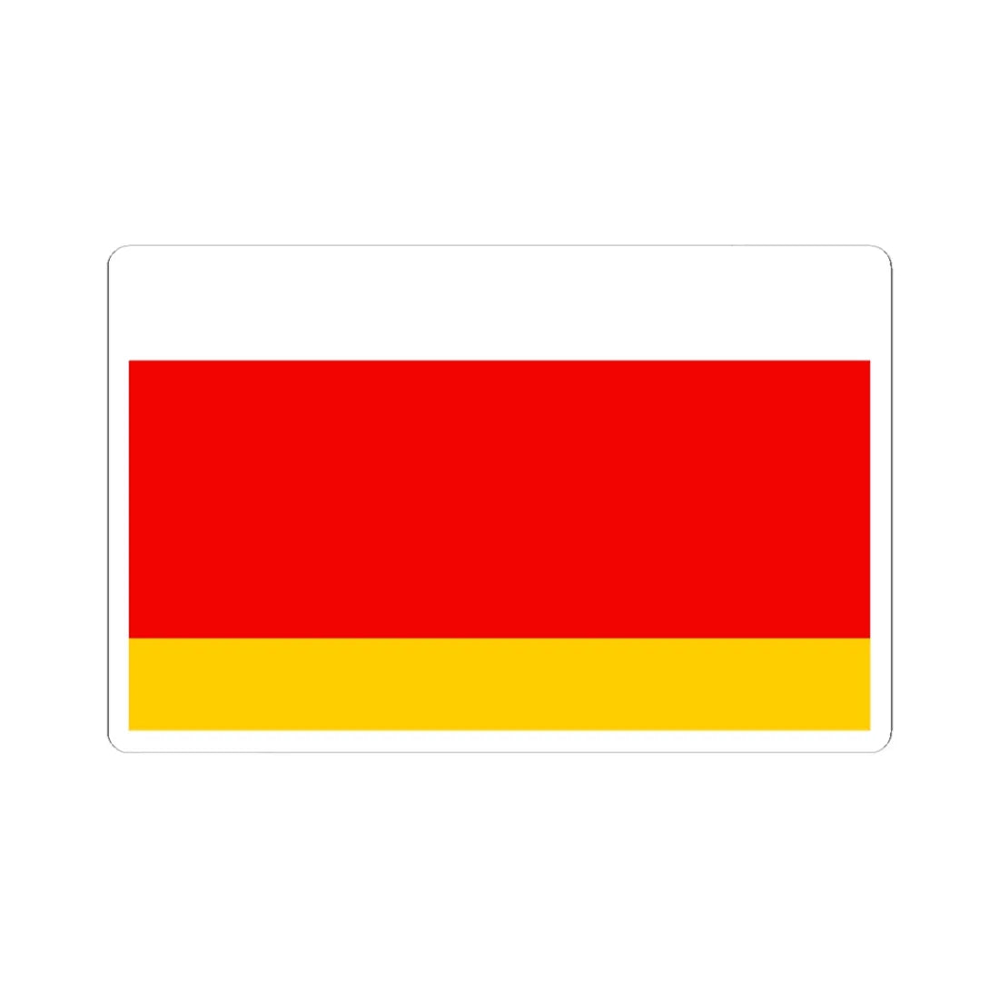 POL powiat lubaczowski flag (Poland) STICKER Vinyl Kiss-Cut Decal 4 Inch White - The Sticker Space