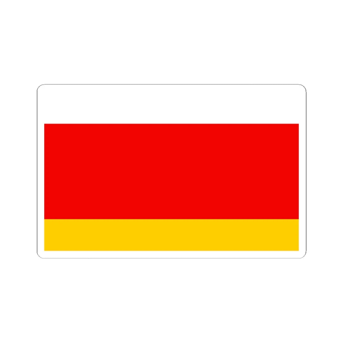 POL powiat lubaczowski flag (Poland) STICKER Vinyl Kiss-Cut Decal 6 Inch White - The Sticker Space