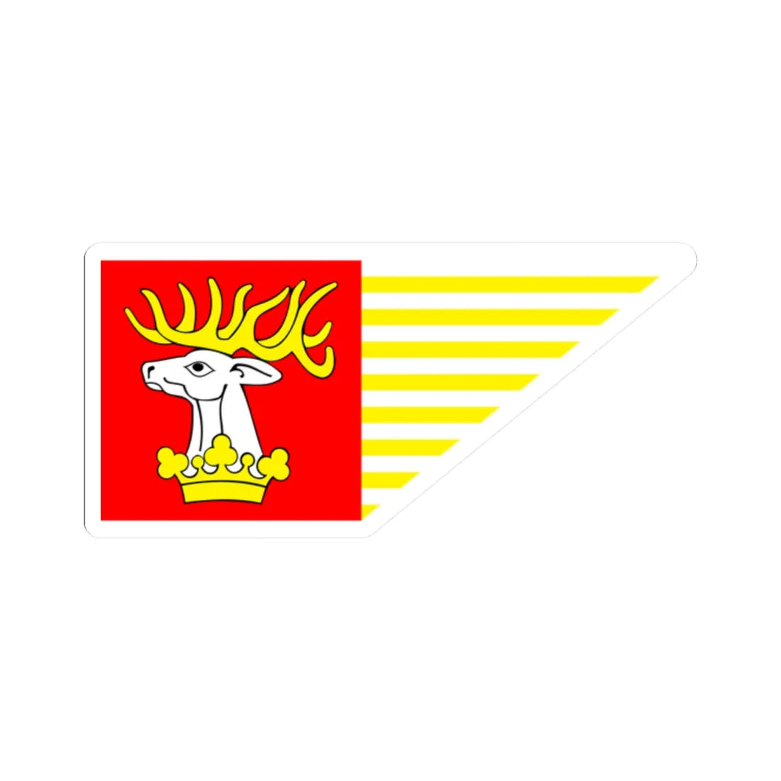 POL powiat lubelski flag (Poland) STICKER Vinyl Kiss-Cut Decal 2 Inch White - The Sticker Space