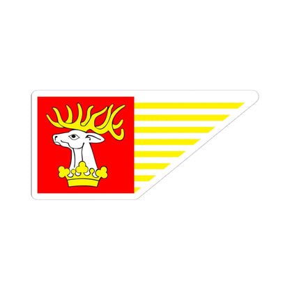 POL powiat lubelski flag (Poland) STICKER Vinyl Kiss-Cut Decal 4 Inch White - The Sticker Space