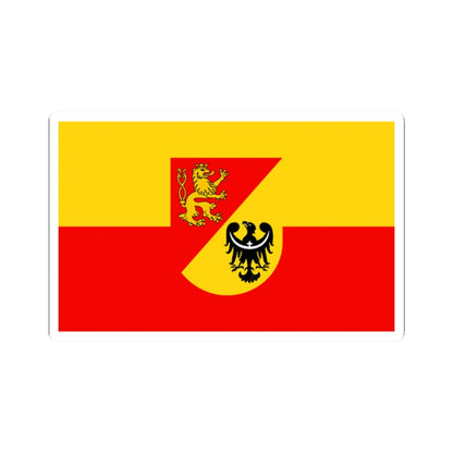 POL powiat lwowecki flag (Poland) STICKER Vinyl Kiss-Cut Decal 2 Inch White - The Sticker Space