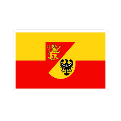 POL powiat lwowecki flag (Poland) STICKER Vinyl Kiss-Cut Decal 6 Inch White - The Sticker Space