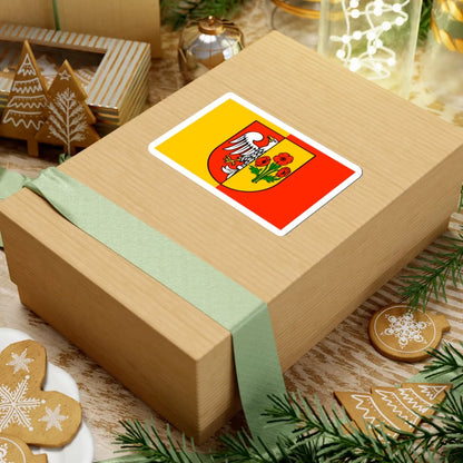 POL powiat makowski flag (Poland) STICKER Vinyl Kiss-Cut Decal - The Sticker Space