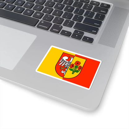 POL powiat makowski flag (Poland) STICKER Vinyl Kiss-Cut Decal - The Sticker Space