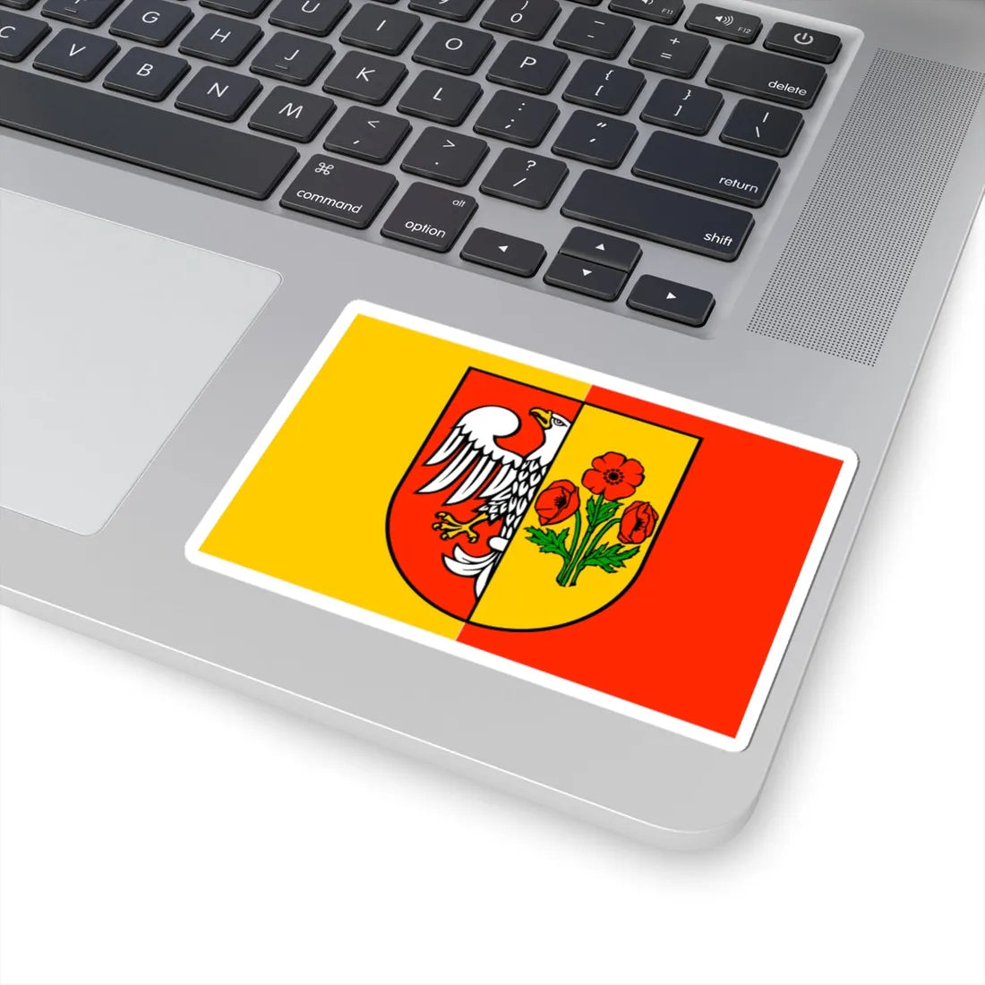 POL powiat makowski flag (Poland) STICKER Vinyl Kiss-Cut Decal - The Sticker Space