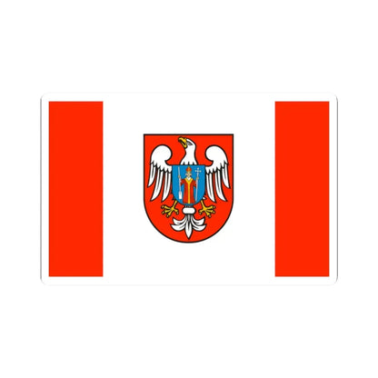 POL powiat mławski flag (Poland) STICKER Vinyl Kiss-Cut Decal 2 Inch White - The Sticker Space