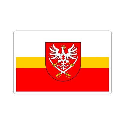 POL powiat miechowski flag (Poland) STICKER Vinyl Kiss-Cut Decal 6 Inch White - The Sticker Space