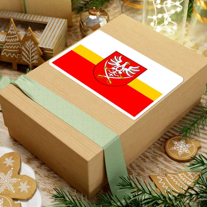 POL powiat miechowski flag (Poland) STICKER Vinyl Kiss-Cut Decal - The Sticker Space