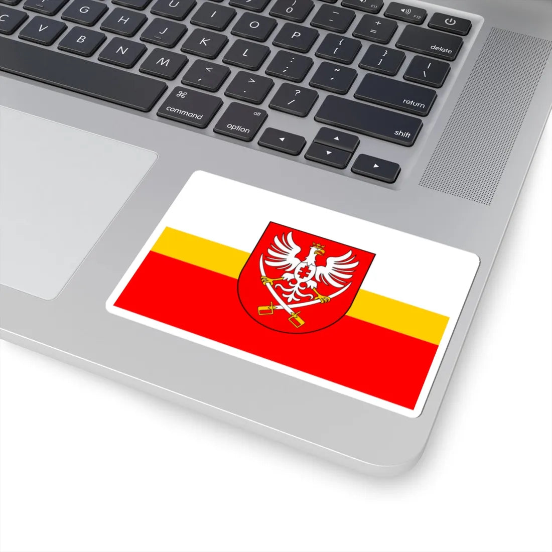 POL powiat miechowski flag (Poland) STICKER Vinyl Kiss-Cut Decal - The Sticker Space
