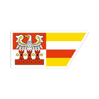 POL powiat miedzychodzki flag (Poland) STICKER Vinyl Kiss-Cut Decal 6 Inch White - The Sticker Space
