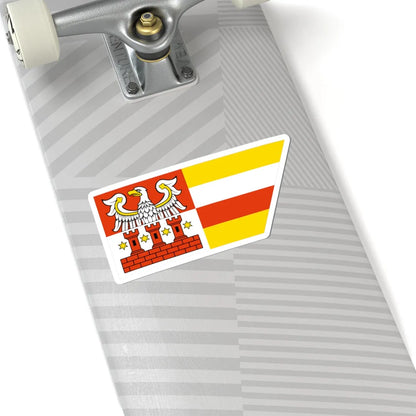 POL powiat miedzychodzki flag (Poland) STICKER Vinyl Kiss-Cut Decal - The Sticker Space