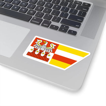 POL powiat miedzychodzki flag (Poland) STICKER Vinyl Kiss-Cut Decal - The Sticker Space