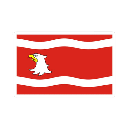 POL powiat miedzyrzecki flag (Poland) STICKER Vinyl Kiss-Cut Decal 3 Inch White - The Sticker Space
