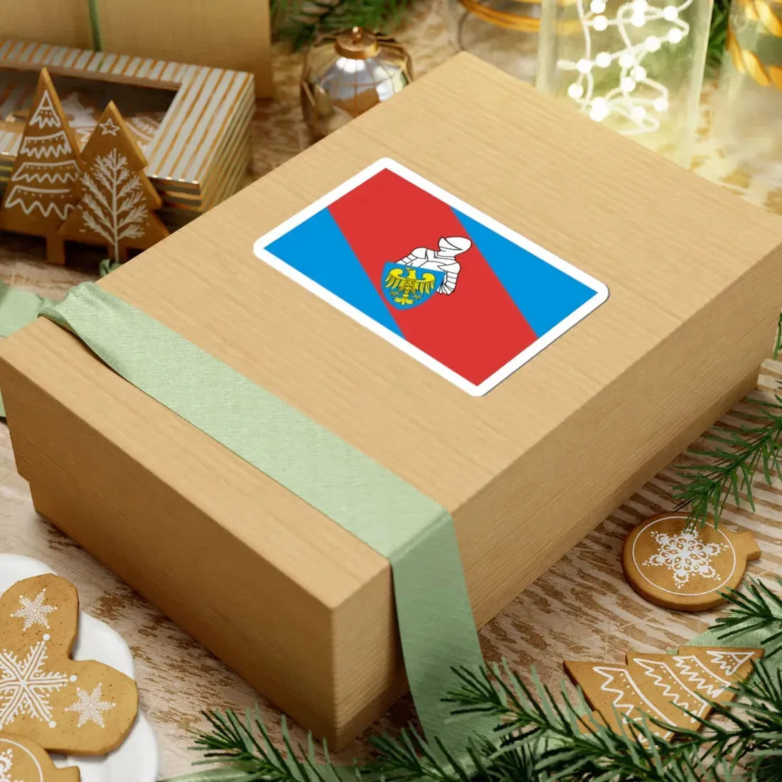 POL powiat mikołowski flag (Poland) STICKER Vinyl Kiss-Cut Decal - The Sticker Space