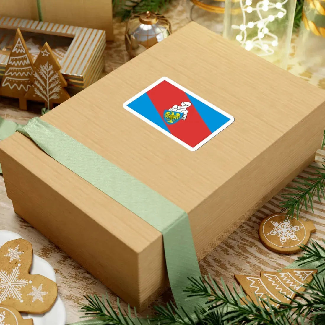 POL powiat mikołowski flag (Poland) STICKER Vinyl Kiss-Cut Decal - The Sticker Space