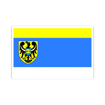 POL powiat milicki flag (Poland) STICKER Vinyl Kiss-Cut Decal 3 Inch White - The Sticker Space