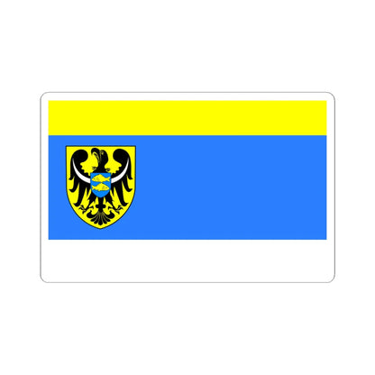 POL powiat milicki flag (Poland) STICKER Vinyl Kiss-Cut Decal 6 Inch White - The Sticker Space