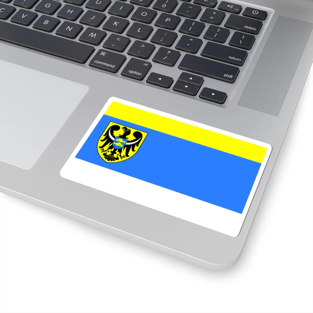 POL powiat milicki flag (Poland) STICKER Vinyl Kiss-Cut Decal - The Sticker Space