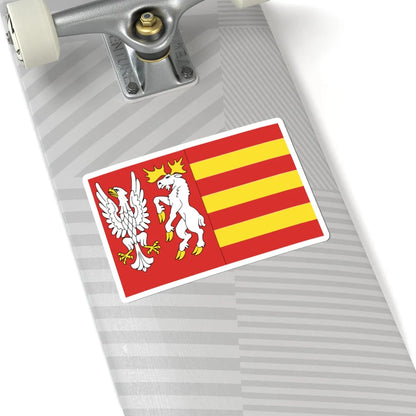 POL powiat moniecki flag (Poland) STICKER Vinyl Kiss-Cut Decal - The Sticker Space