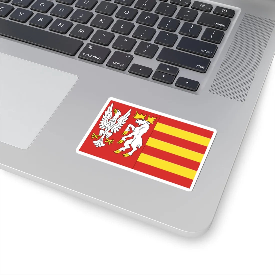 POL powiat moniecki flag (Poland) STICKER Vinyl Kiss-Cut Decal - The Sticker Space