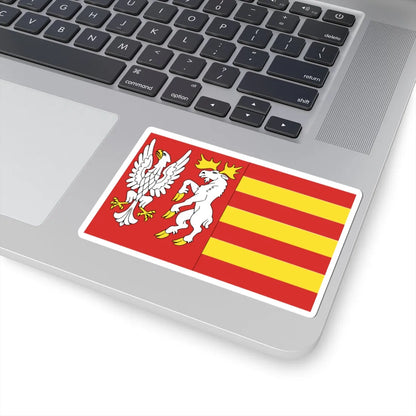 POL powiat moniecki flag (Poland) STICKER Vinyl Kiss-Cut Decal - The Sticker Space