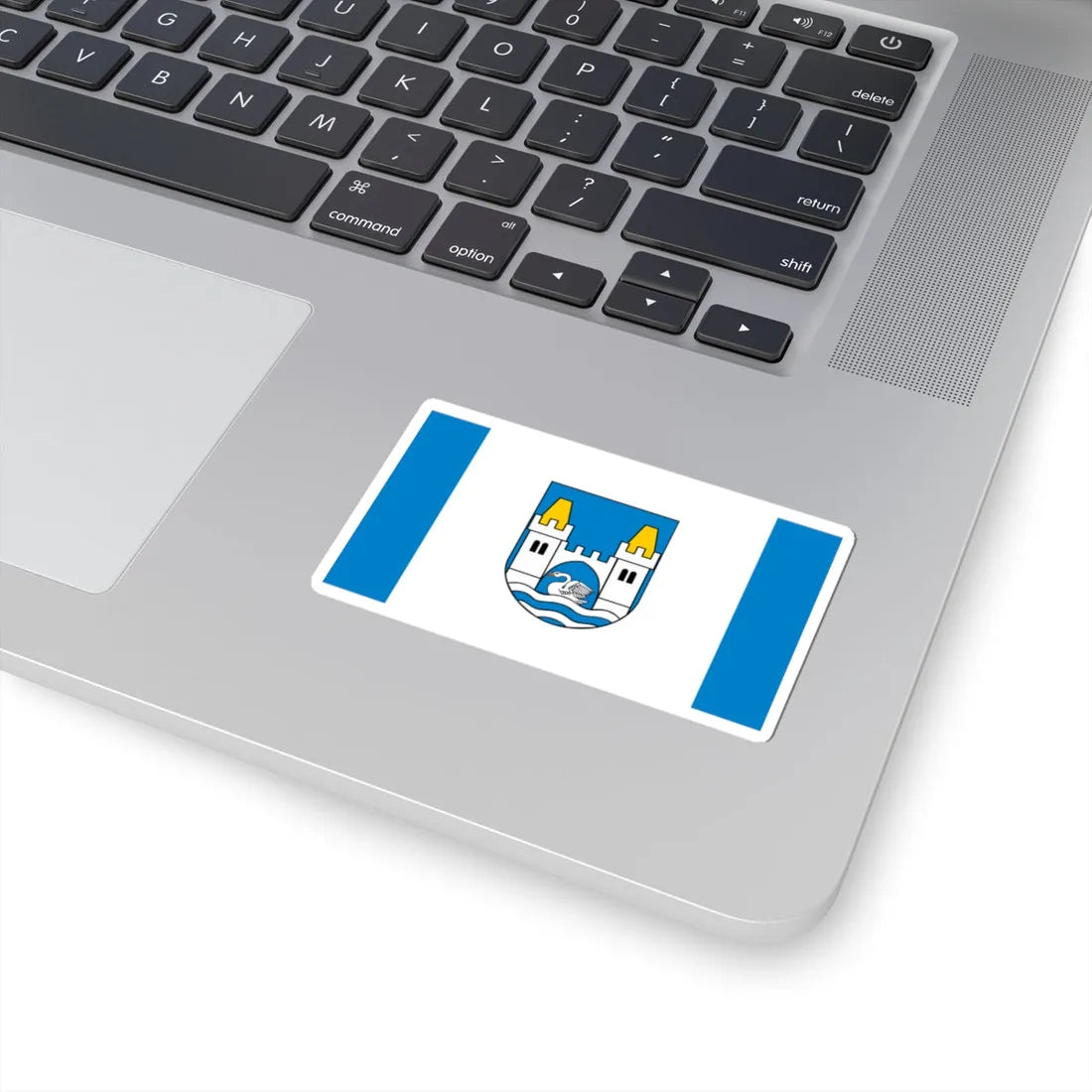 POL powiat mragowski flag (Poland) STICKER Vinyl Kiss-Cut Decal - The Sticker Space