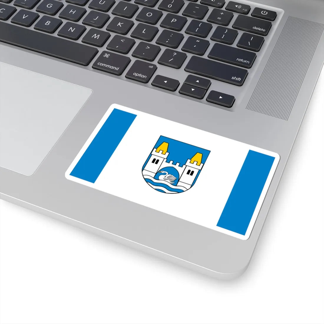 POL powiat mragowski flag (Poland) STICKER Vinyl Kiss-Cut Decal - The Sticker Space