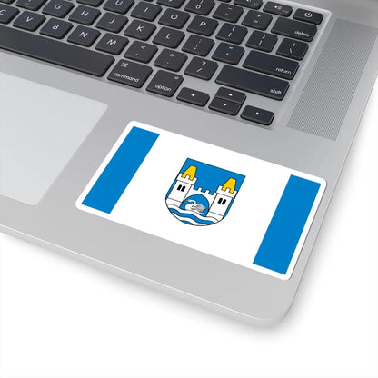 POL powiat mragowski flag (Poland) STICKER Vinyl Kiss-Cut Decal - The Sticker Space